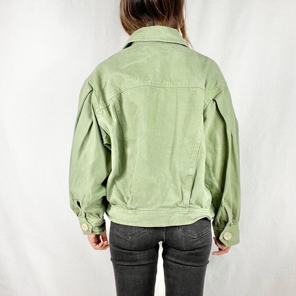 Zara army green denim jacket - Picture 13 of 14